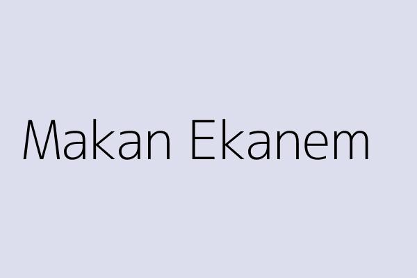 Makan Ekanem